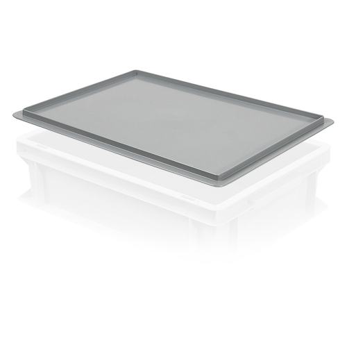 Auflagedeckel für Stapelkisten grau L x B 40,0 x 30,0 cm